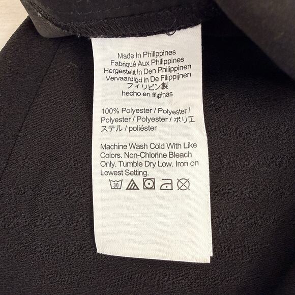 J.Crew Essential Wide Leg Pant Size 10 City Crepe Black Trousers Classic Pleated - Picture 12 of 16